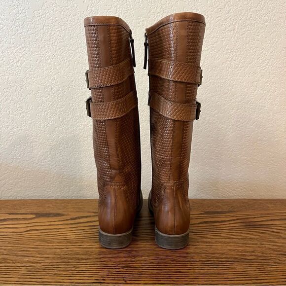 Roan “Date” Dark Tan/Light Brown Leather Riding Boots Size 6.5 - Picture 7 of 15